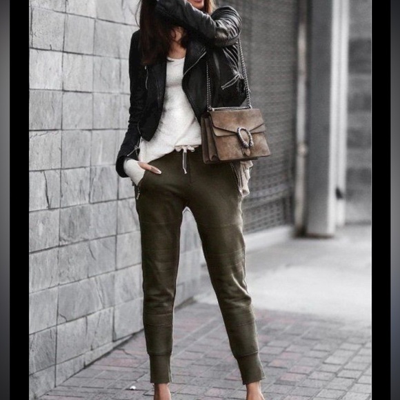 SINCERELY JULES LUX JOGGERS (ARMY GREEN) - Picture 1 of 11